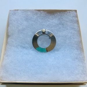 Vintage Circle Silver Brooch